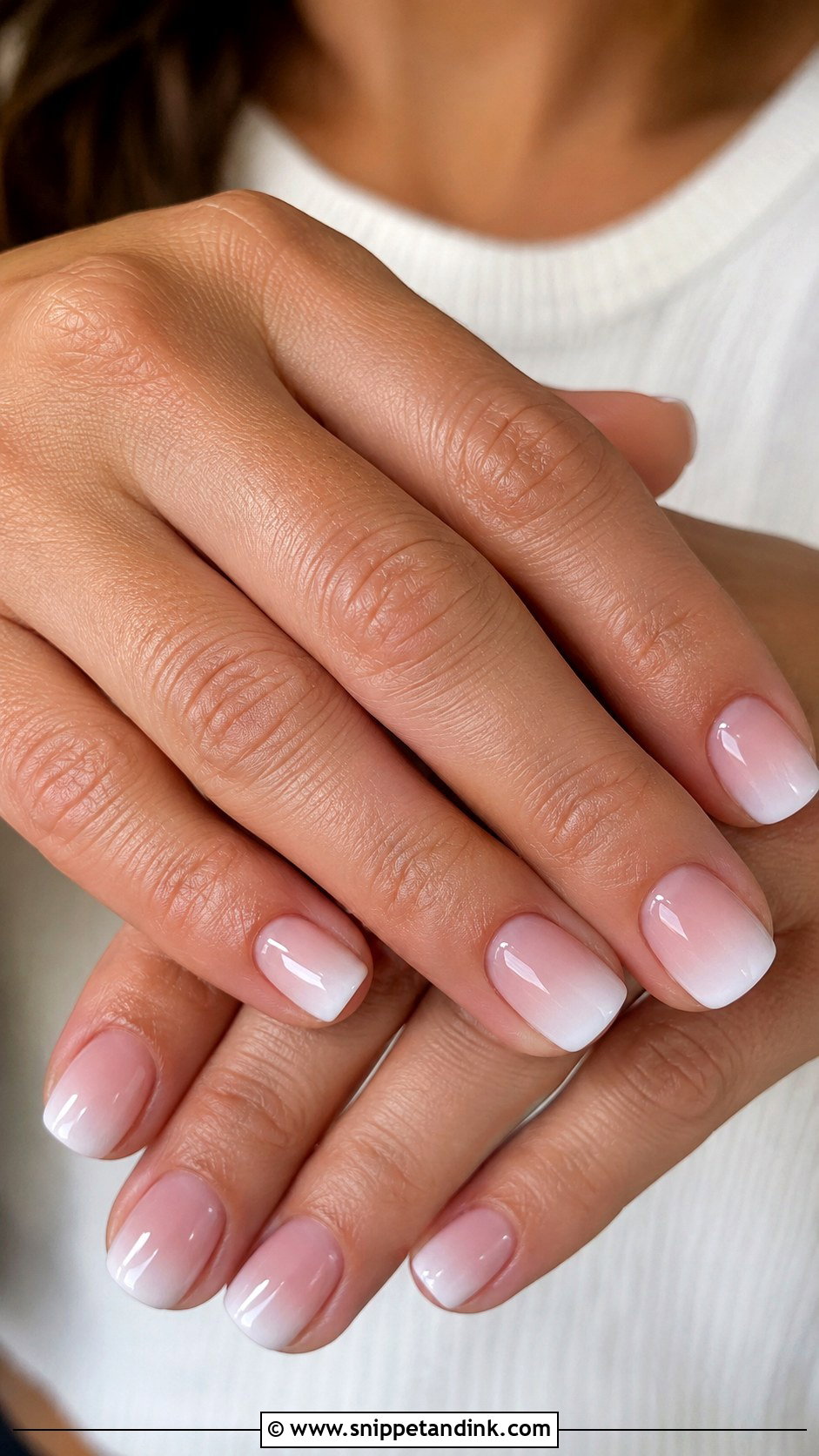 Short Neutral Ombre Nails - Snippet and Ink - 20 Short Wedding Guest Nails