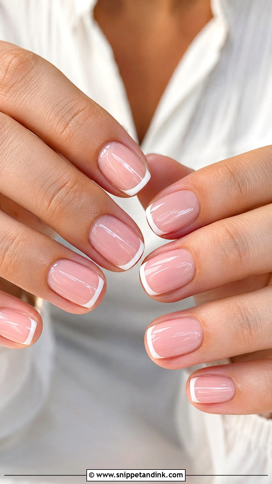Short Nude Chrome Nails - Snippet and Ink - 20 Short Wedding Guest Nails