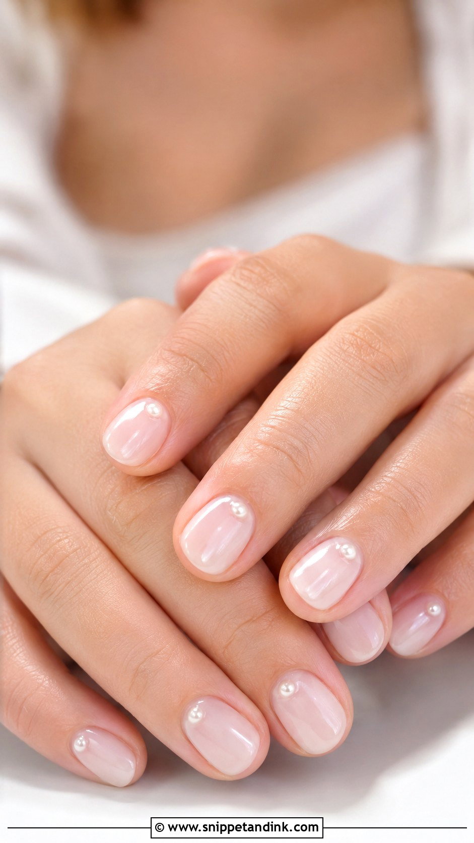 Short Pearl Wedding Nails - Snippet and Ink - 20 Short Simple Wedding Nails for Bride