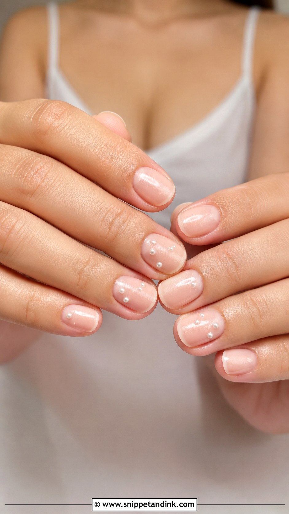 Short Pearl Wedding Nails - Snippet and Ink - 20 Pearl Wedding Nails for Bride