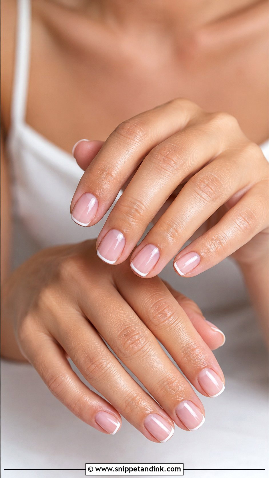 Short Pink White Bridal Wedding Nails - Snippet and Ink - 20 Elegant White Pink Bridal Wedding Nails