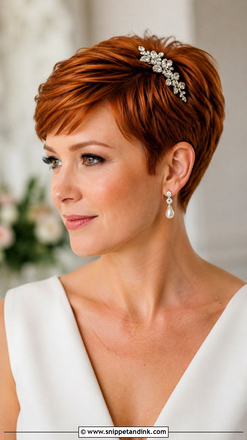 Short Pixie Bridal Hair - Snippet and Ink - 15 Short Hairstyles for Brides