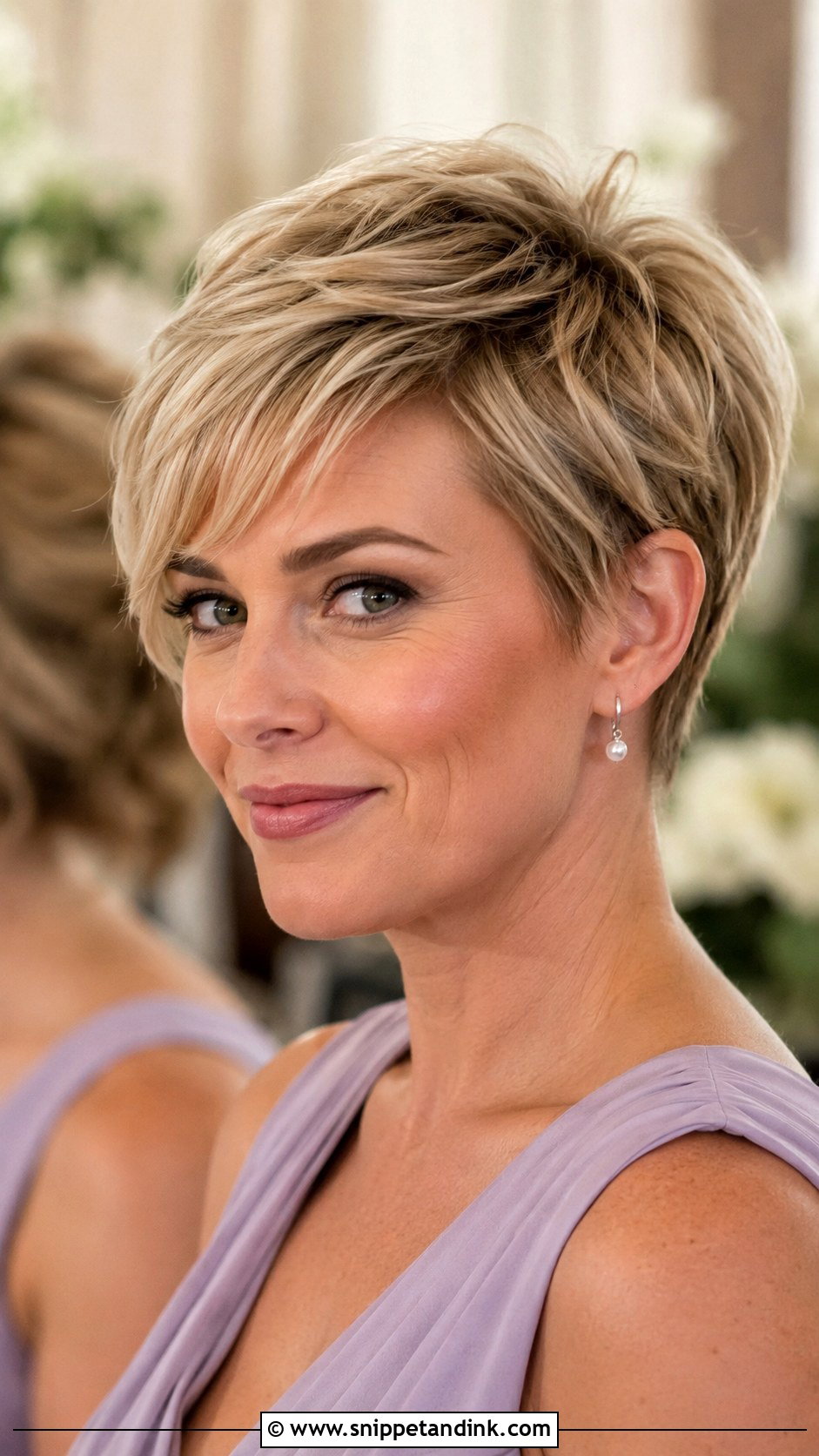 Short Pixie Bridesmaid Hairstyle - Snippet and Ink - 25 Cute Bridesmaid Hairstyles