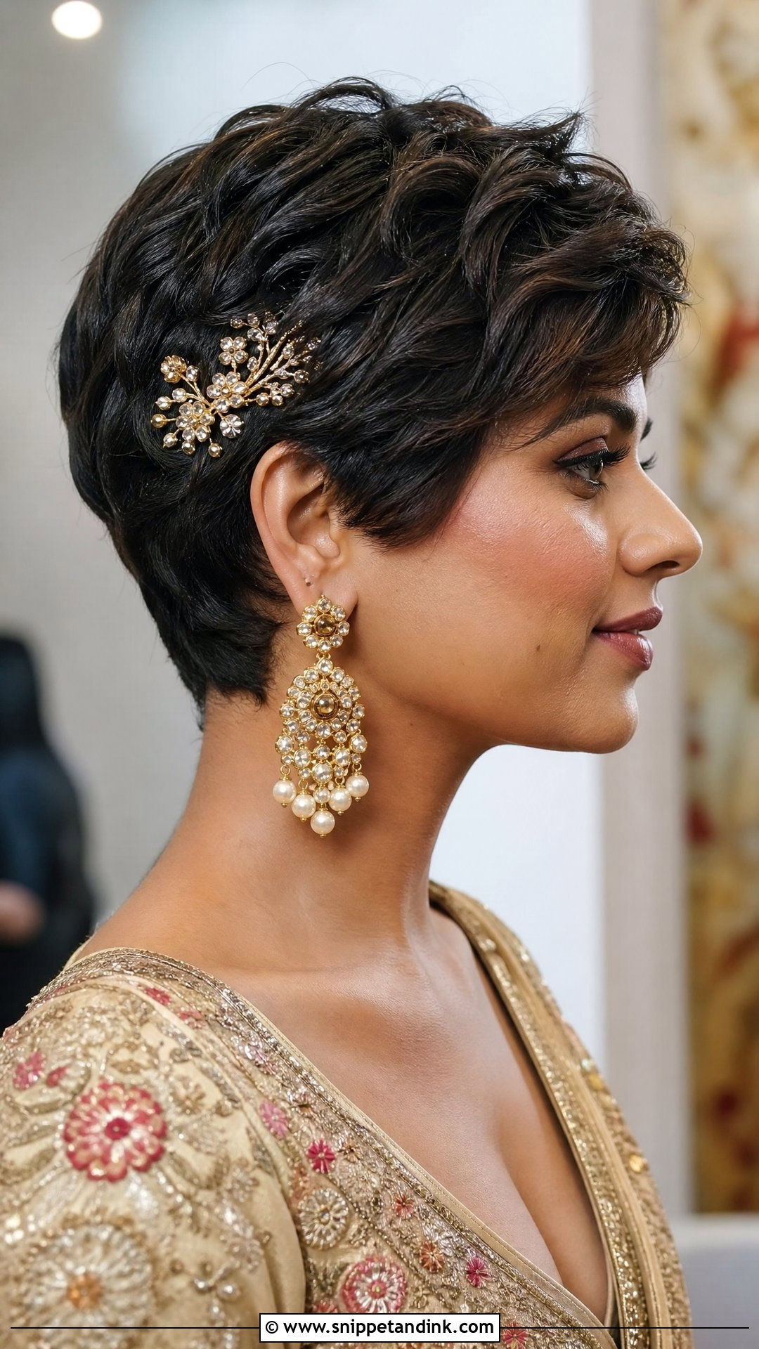 Short Pixie Cut For Indian Wedding - Snippet and Ink - 20 Short Hair Styles Indian Wedding