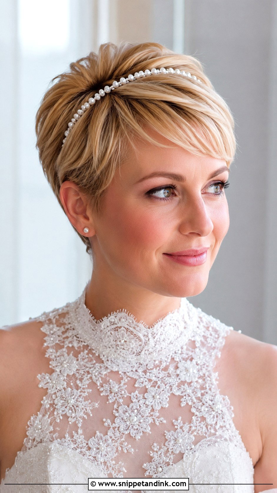 Short Pixie Wedding Hair - Snippet and Ink - 15 Short Hair Styling Wedding Ideas