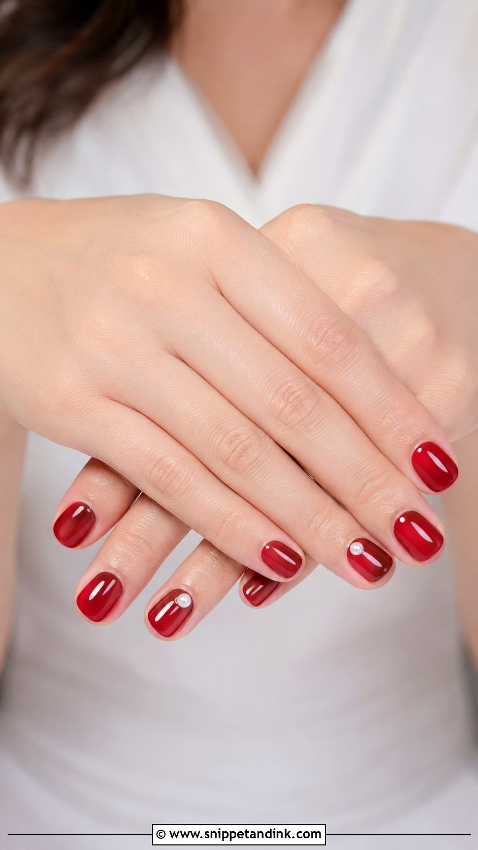 Short Red Bridal Nails - Snippet and Ink - 20 Red Bridal Nail Art Ideas