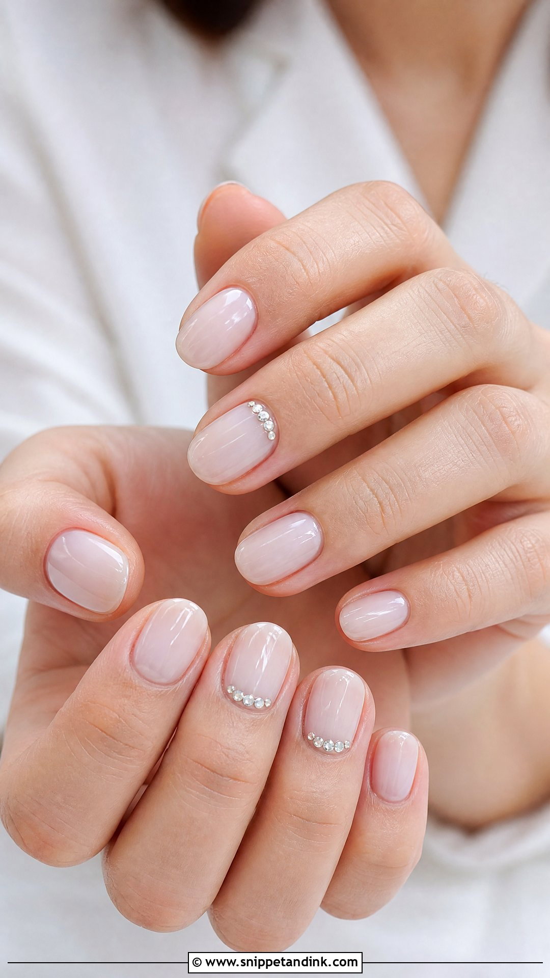 Short Rhinestone Wedding Nails - Snippet and Ink - 25 Short Wedding Nails for Bride