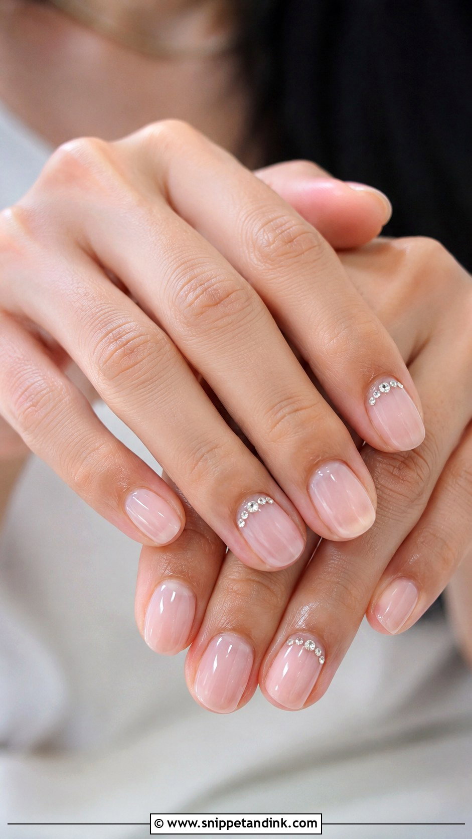 Short Rhinestone Wedding Nails - Snippet and Ink - 20 Short Nails for Wedding