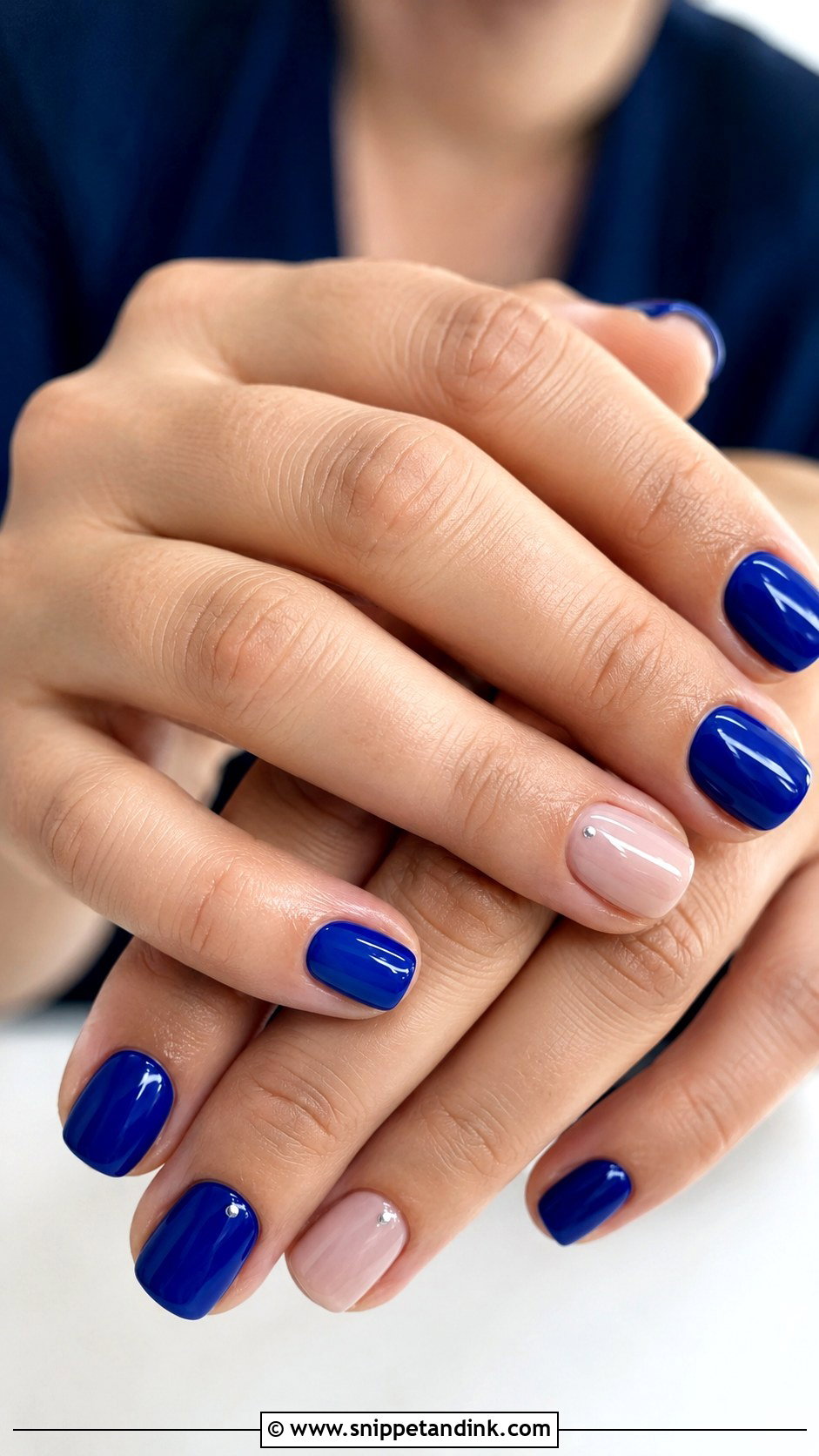 Short Royal Blue Wedding Nails - Snippet and Ink - 20 Royal Blue Wedding Nails