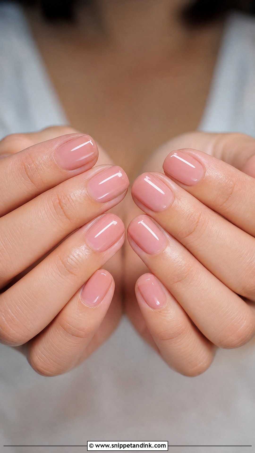 Short Sheer Pink Fall Bridal Nails - Snippet and Ink - 25 Fall Bridal Nails