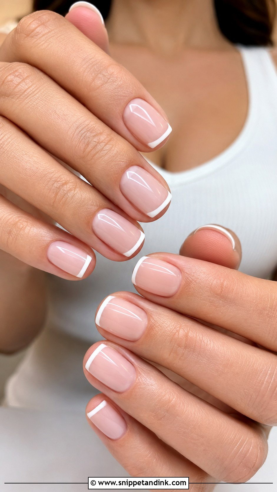 Short Sheer Pink Wedding Nails - Snippet and Ink - 30 Short Wedding Nails