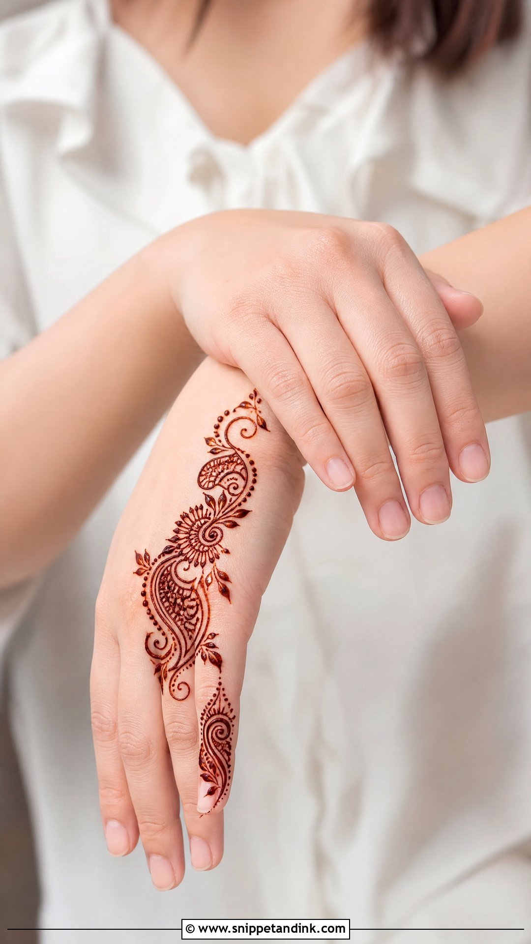 Short Side Hand Mehndi Design - Snippet and Ink - 30 Short Mehndi Designs