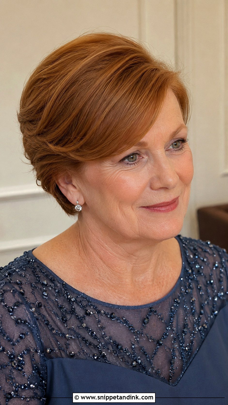 Short Side Swept Hairstyle For Mother Of The Groom - Snippet and Ink - 15 Mother of the Groom Short Hair Ideas