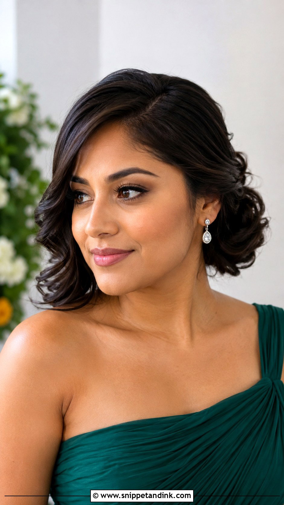 Short Side Swept Wedding Hairstyle - Snippet and Ink - 20 Short Hair Wedding Hairstyles Bridesmaid