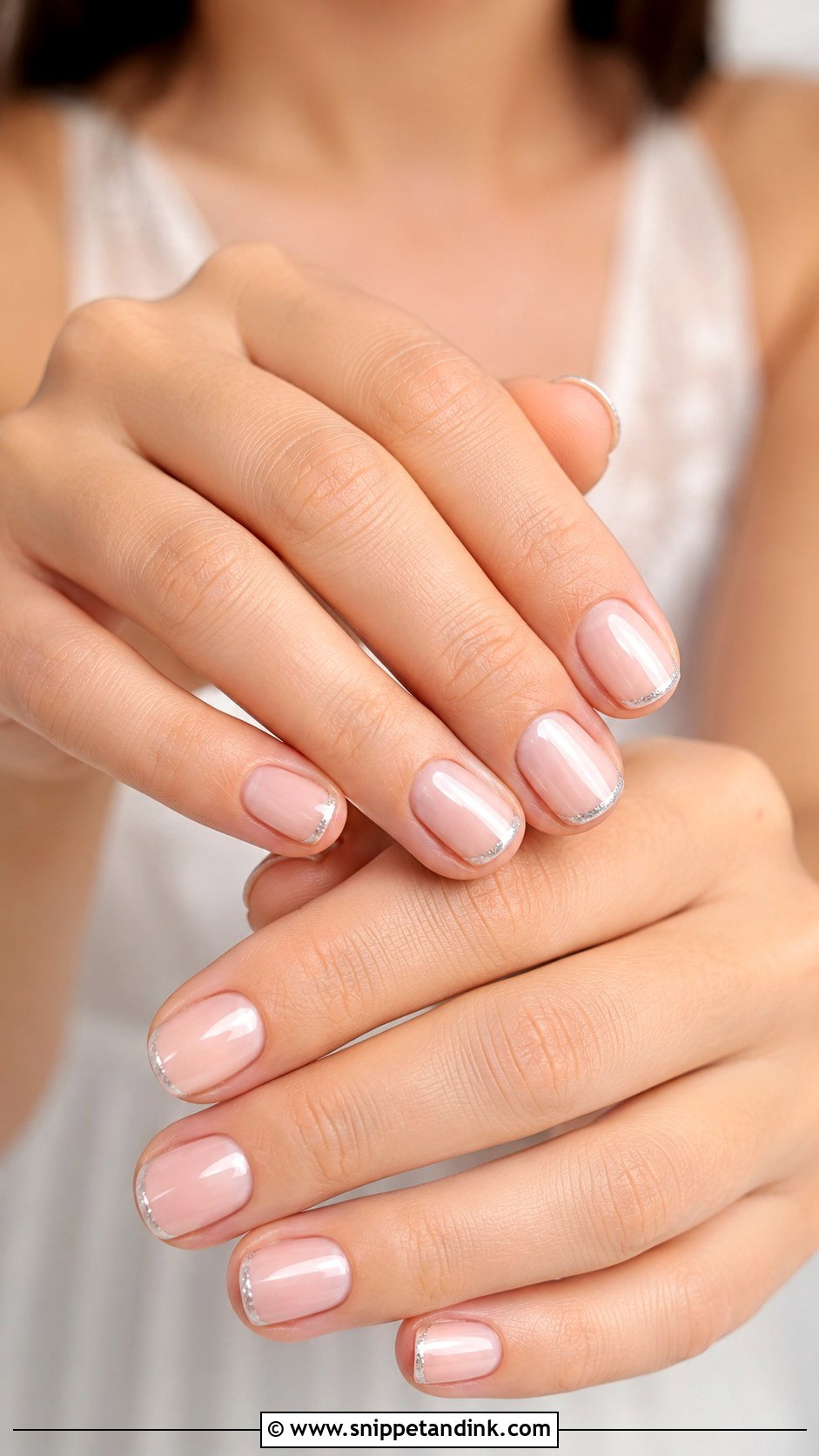 Short Silver Wedding Nails - Snippet and Ink - 20 Silver Wedding Nails