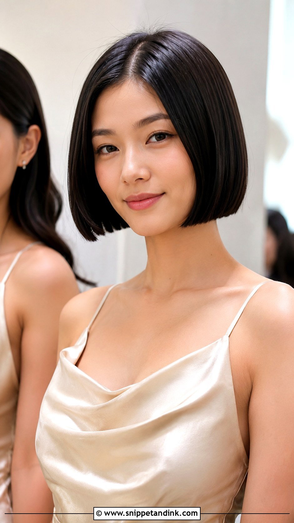 Short Sleek Bob Bridesmaid Hairstyle - Snippet and Ink - 25 Bridesmaid Hairstyles for Short Hair