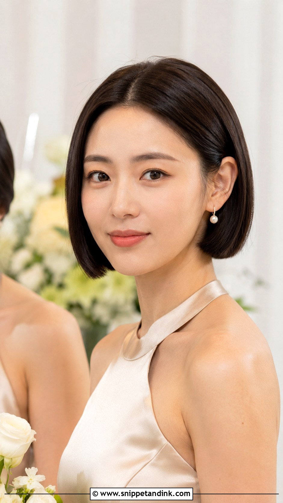 Short Sleek Bob For Bridesmaid - Snippet and Ink - 20 Short Hair Styles for Wedding Bridesmaid