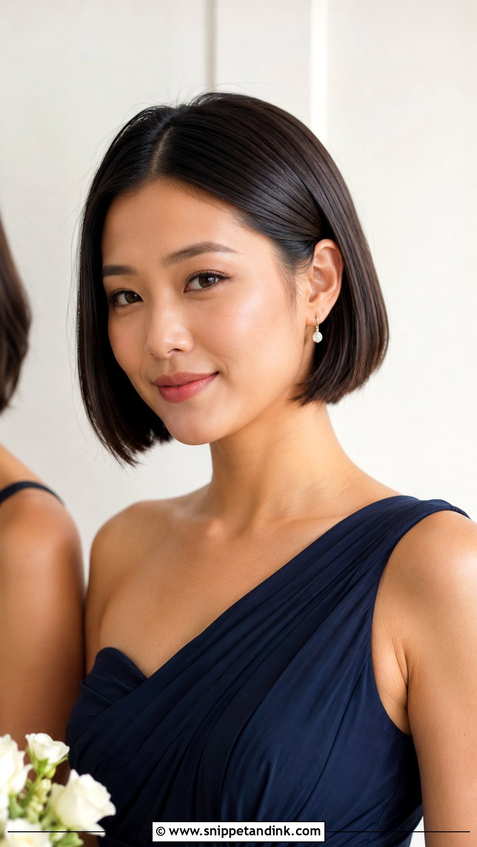 Short Sleek Bob For Bridesmaids - Snippet and Ink - 20 Short Wedding Hairstyles for Bridesmaids