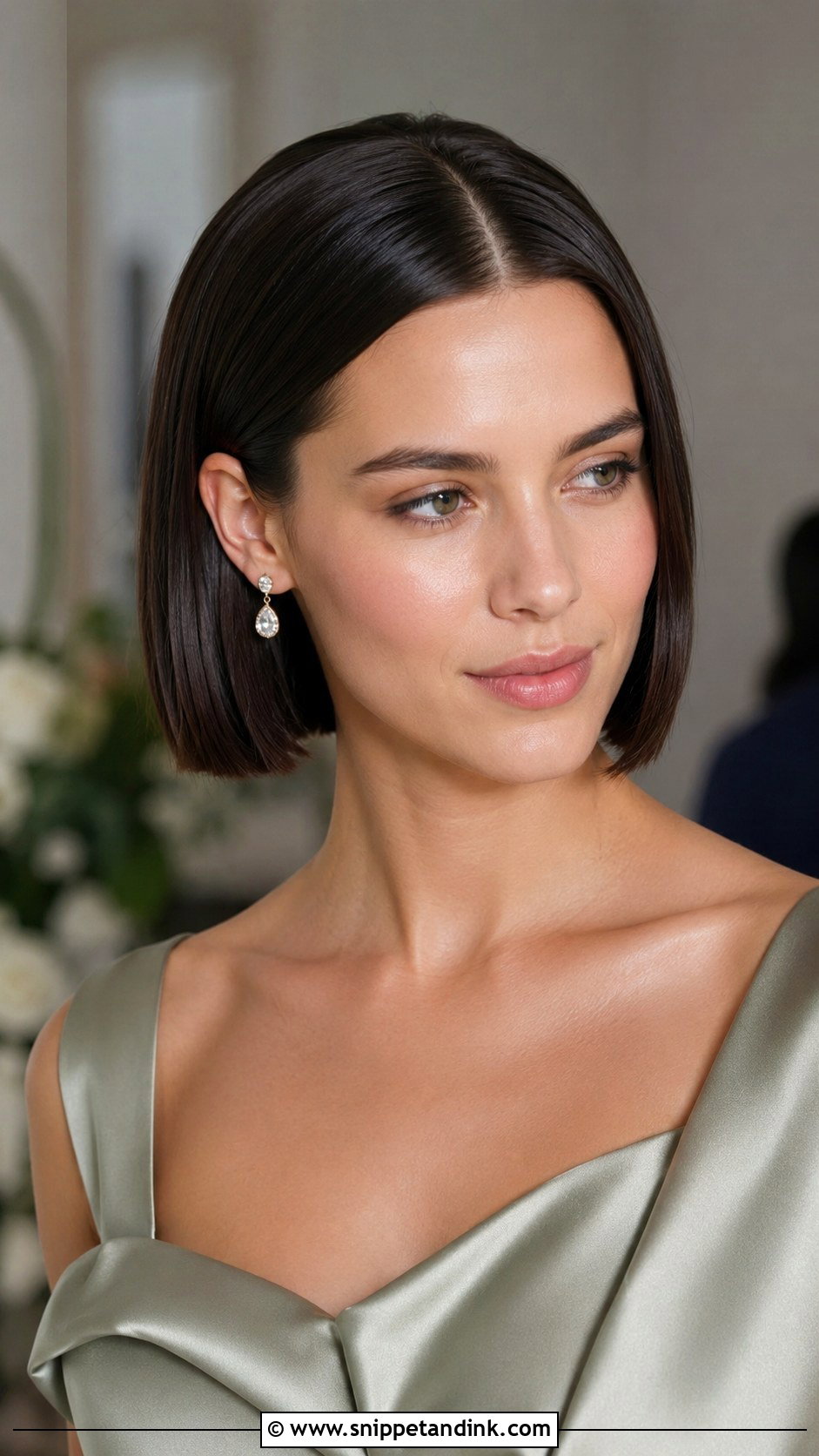 Short Sleek Bob For Wedding Guest - Snippet and Ink - 15 Short Hair Dos for Wedding Guest