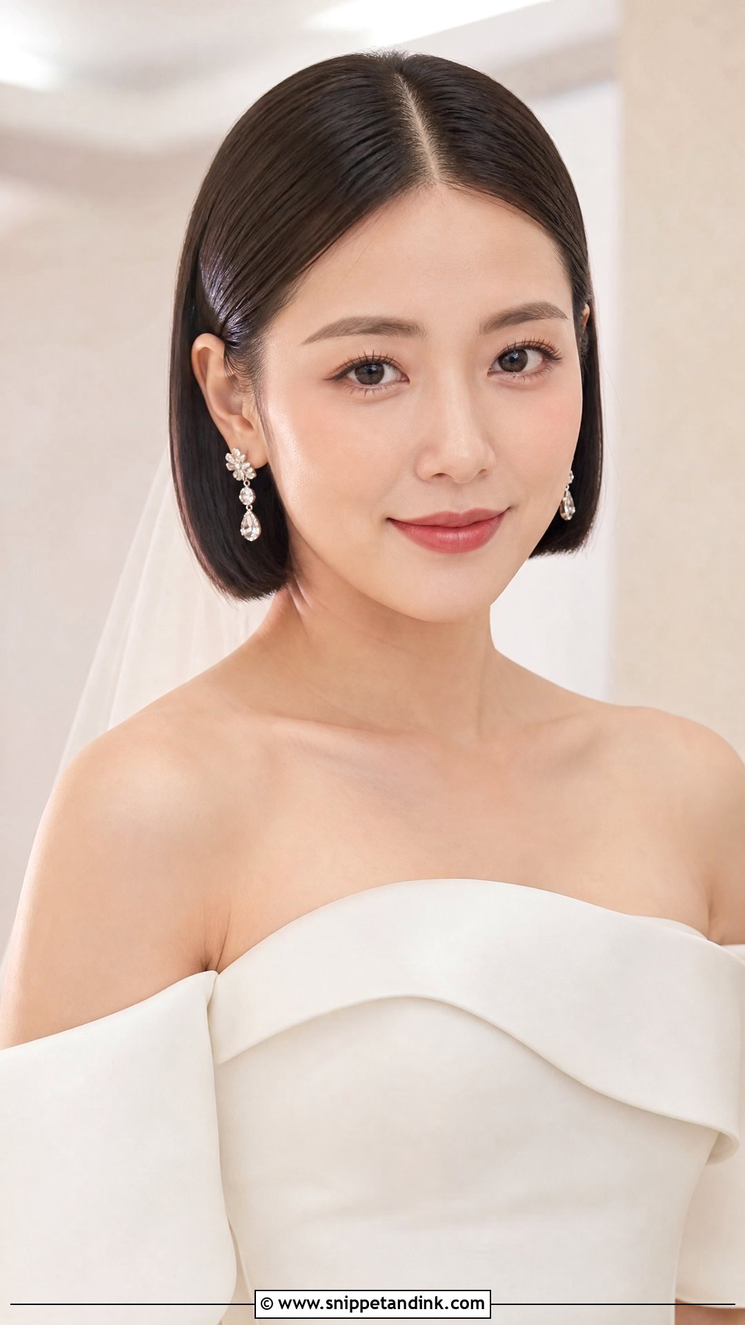 Short Sleek Bob Wedding Hair - Snippet and Ink - 15 Easy Wedding Hairstyles Do It Yourself Short