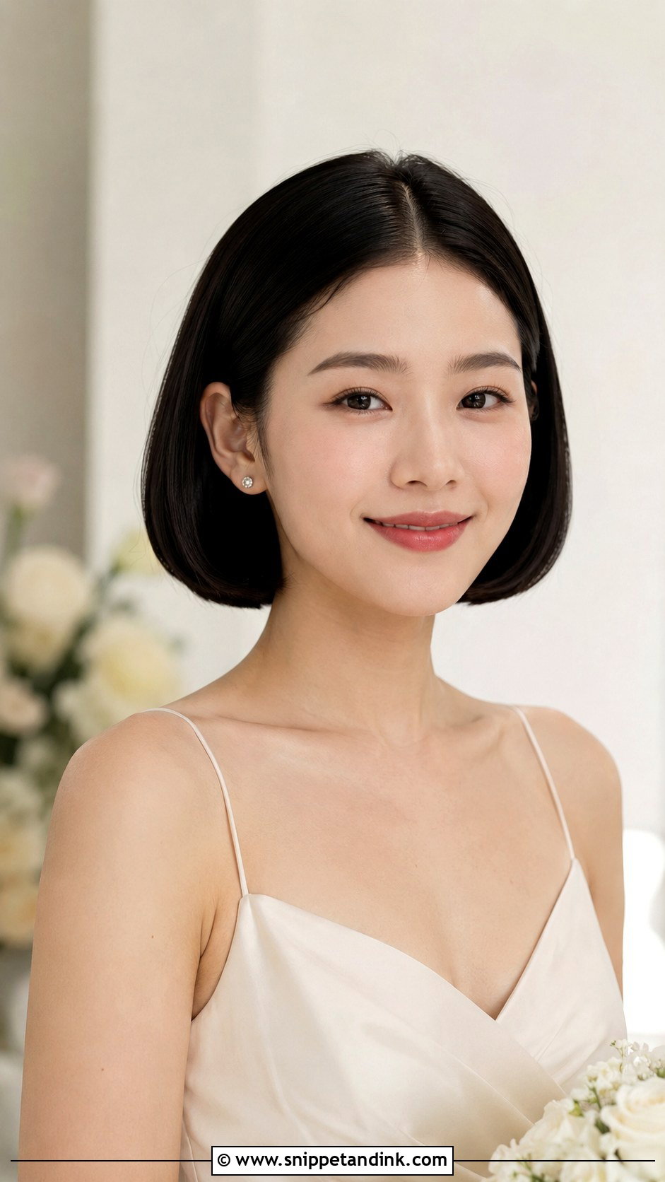 Short Sleek Bob Wedding Hairstyle - Snippet and Ink - 20 Short Hair Wedding Hairstyles Bridesmaid