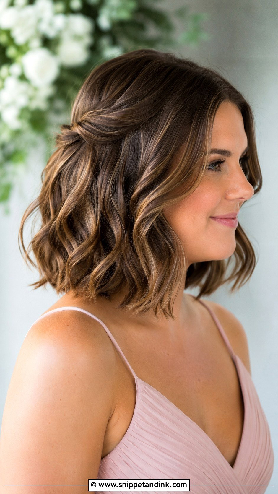 Short Soft Waves Bridesmaid Hairstyle - Snippet and Ink - 20 Short Hairstyles for Wedding Bridesmaid