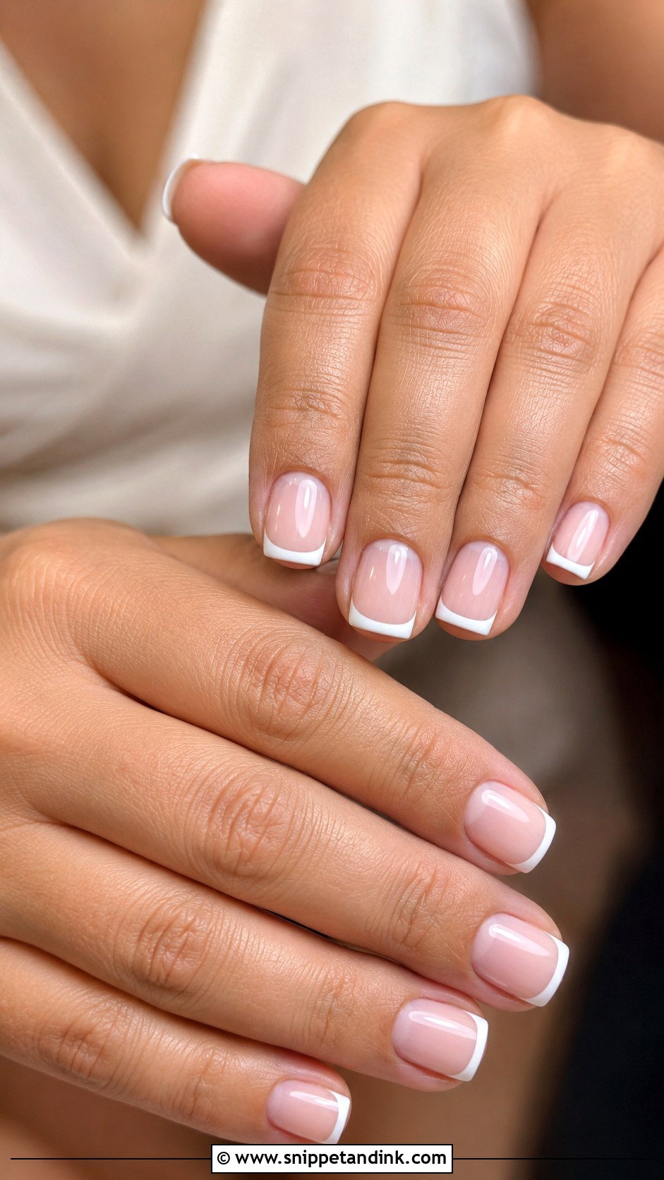 Short Square French Wedding Nails - Snippet and Ink - 20 Short Square Wedding Nails