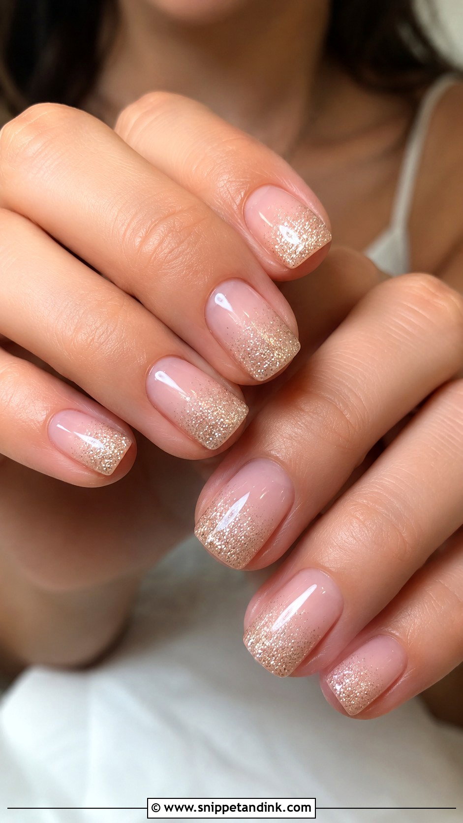 Short Square Glitter Wedding Nails - Snippet and Ink - 20 Short Square Wedding Nails