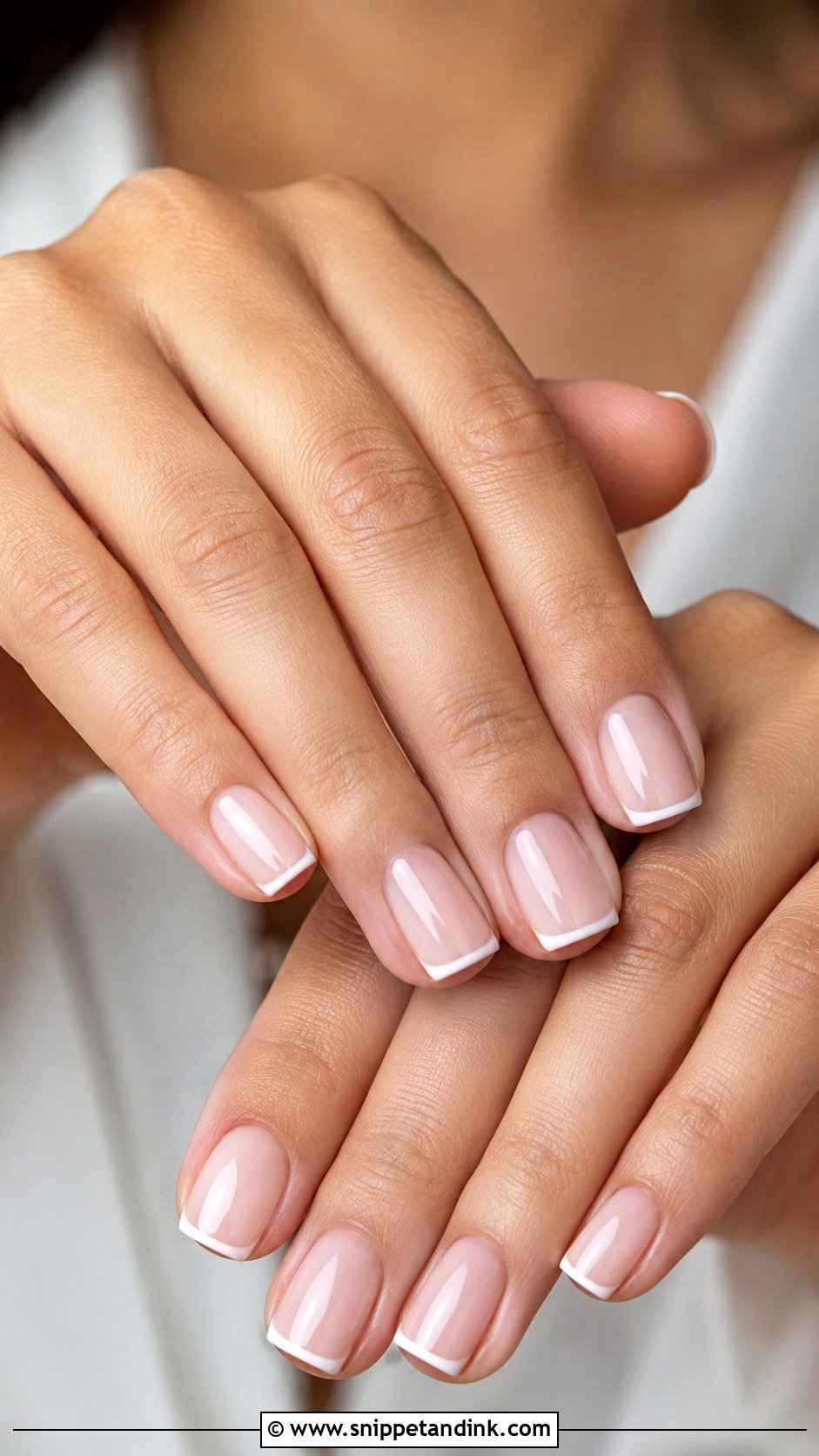 Short Square Micro French Wedding Nails - Snippet and Ink - 20 Short Square Wedding Nails