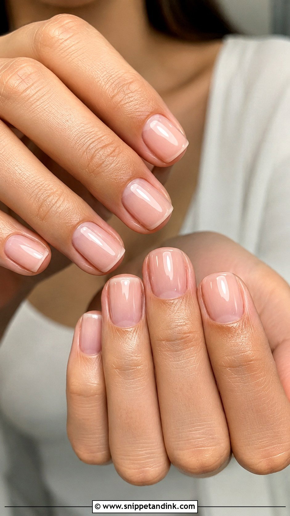 Short Square Sheer Wedding Nails - Snippet and Ink - 20 Short Square Wedding Nails