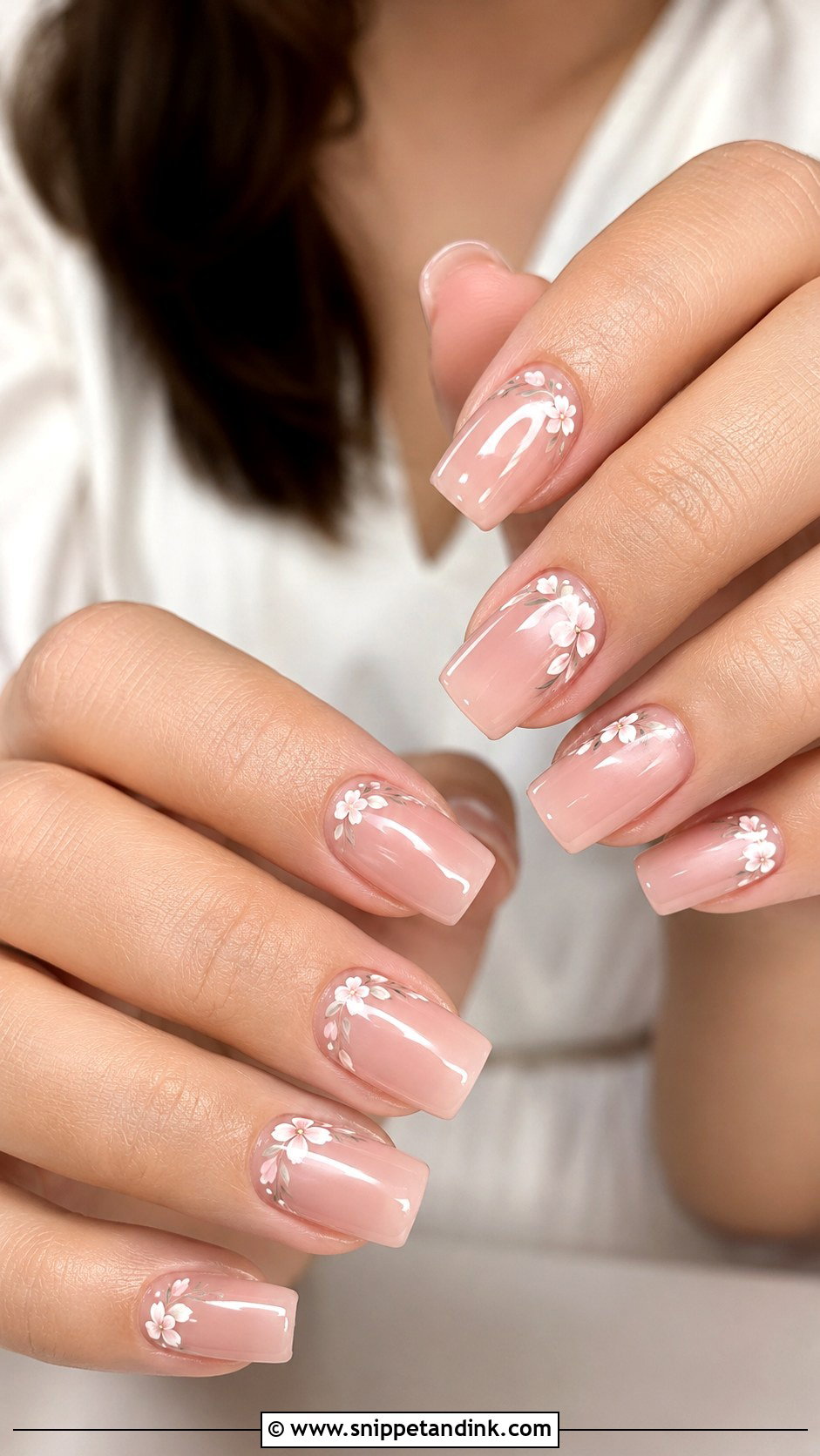 Short Square Wedding Nails - Snippet and Ink - 20 Square Wedding Day Nails