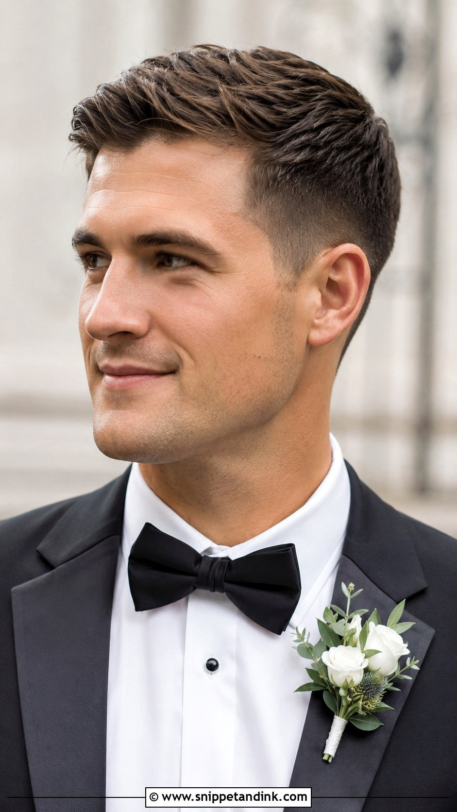 Short Taper Haircut for Grooms - Snippet and Ink - 25 Groom Hairstyle Men Ideas