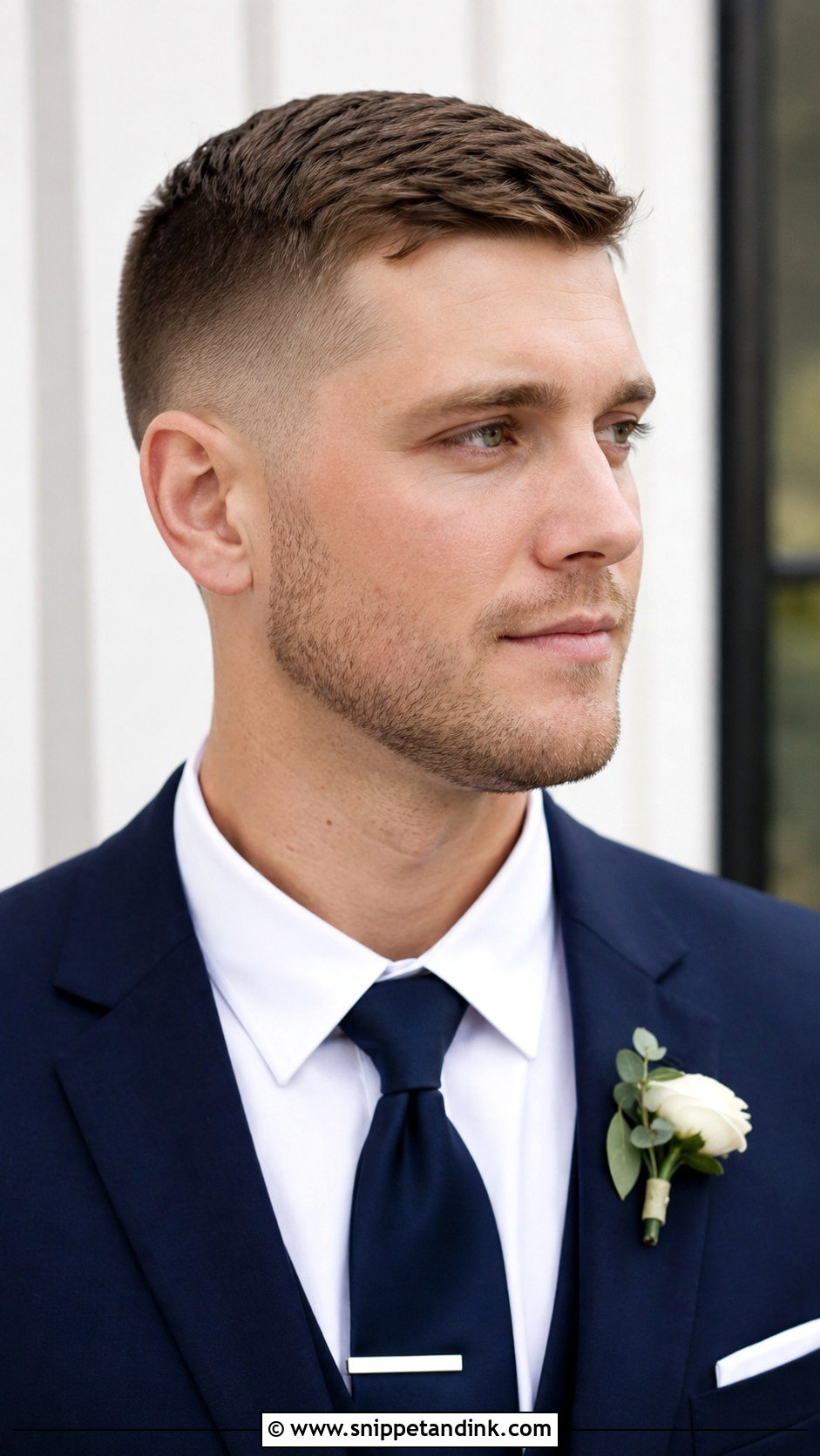 Short Taper Haircut for Grooms - Snippet and Ink - 20 Hairstyle for Groom Ideas