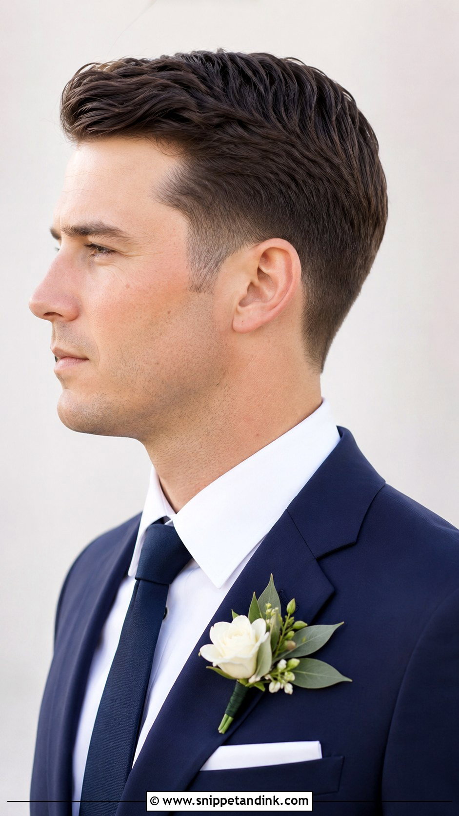 Short Taper Wedding Hair Men - Snippet and Ink - 15 Mens Hairstyles for Wedding