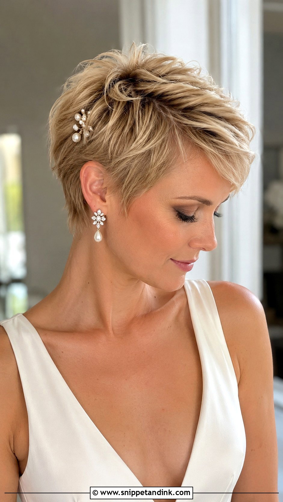 Short Textured Pixie For Wedding - Snippet and Ink - 15 Short Hair for Weddings Ideas