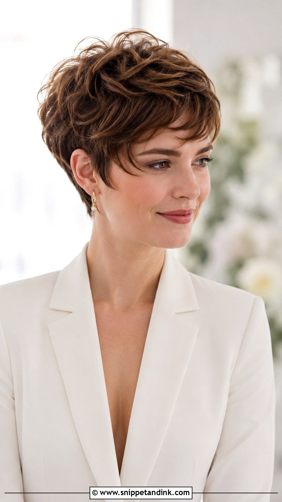 Short Textured Pixie Wedding Hair - Snippet and Ink - 15 Short Hair Styling Wedding Ideas