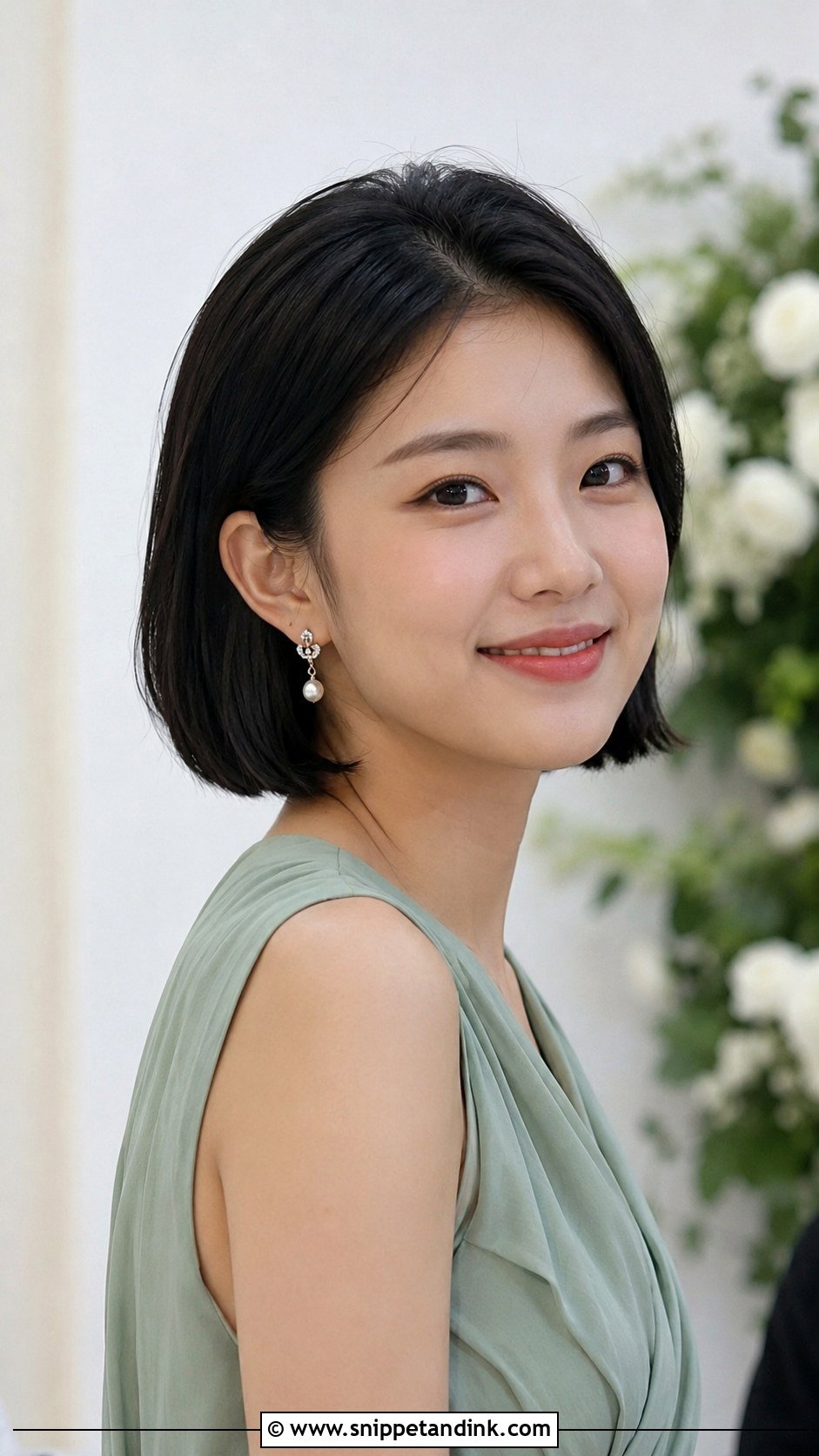 Short Tucked Bob Wedding Guest Hair - Snippet and Ink - 15 Wedding Guest Hair Short Length Ideas
