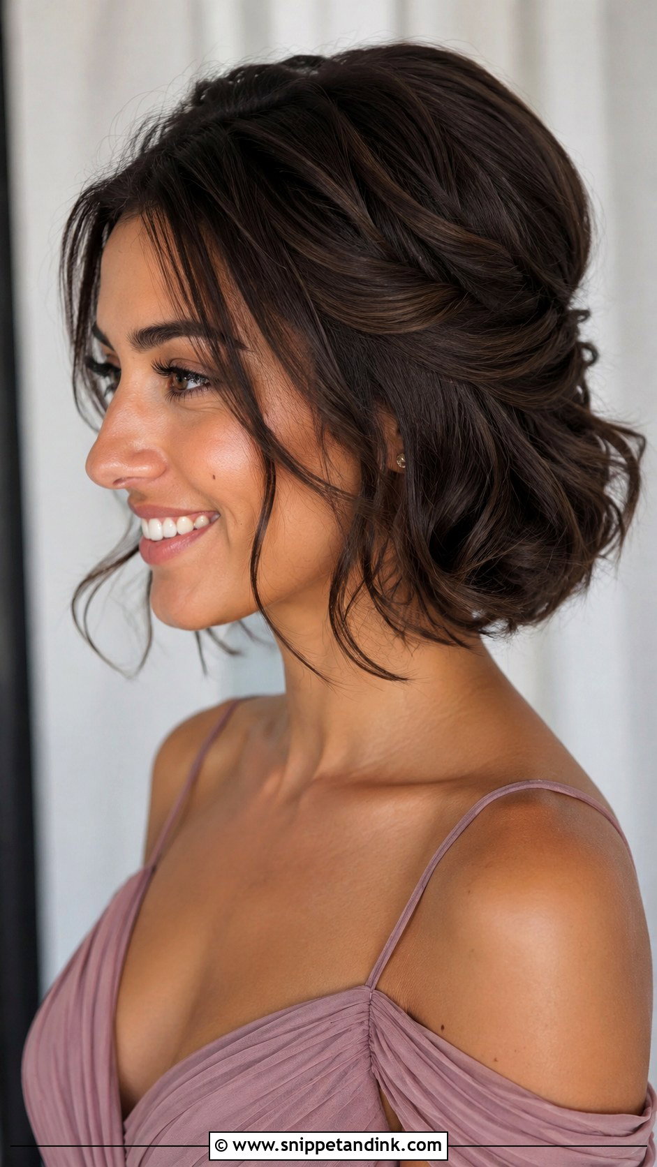 Short Twisted Bob Bridesmaid Hairstyle - Snippet and Ink - 20 Bridesmaid Hairstyle Shorthair Ideas