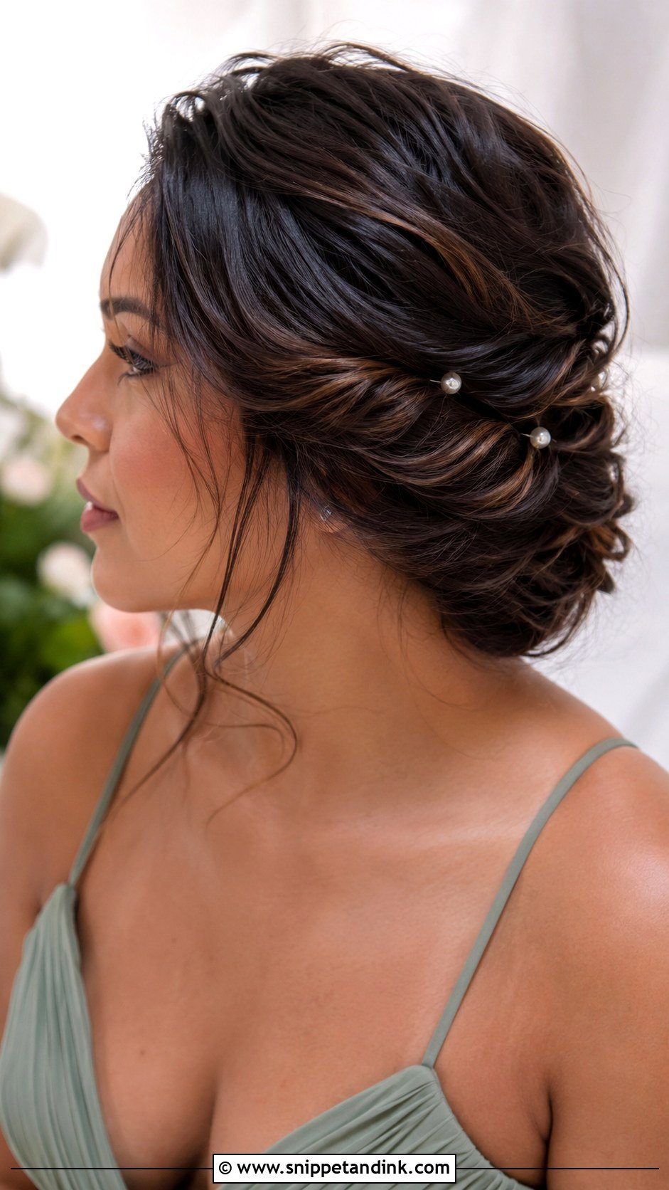 Short Twisted Updo Bridesmaid Hairstyle - Snippet and Ink - 20 Short Hairstyles for Wedding Bridesmaid