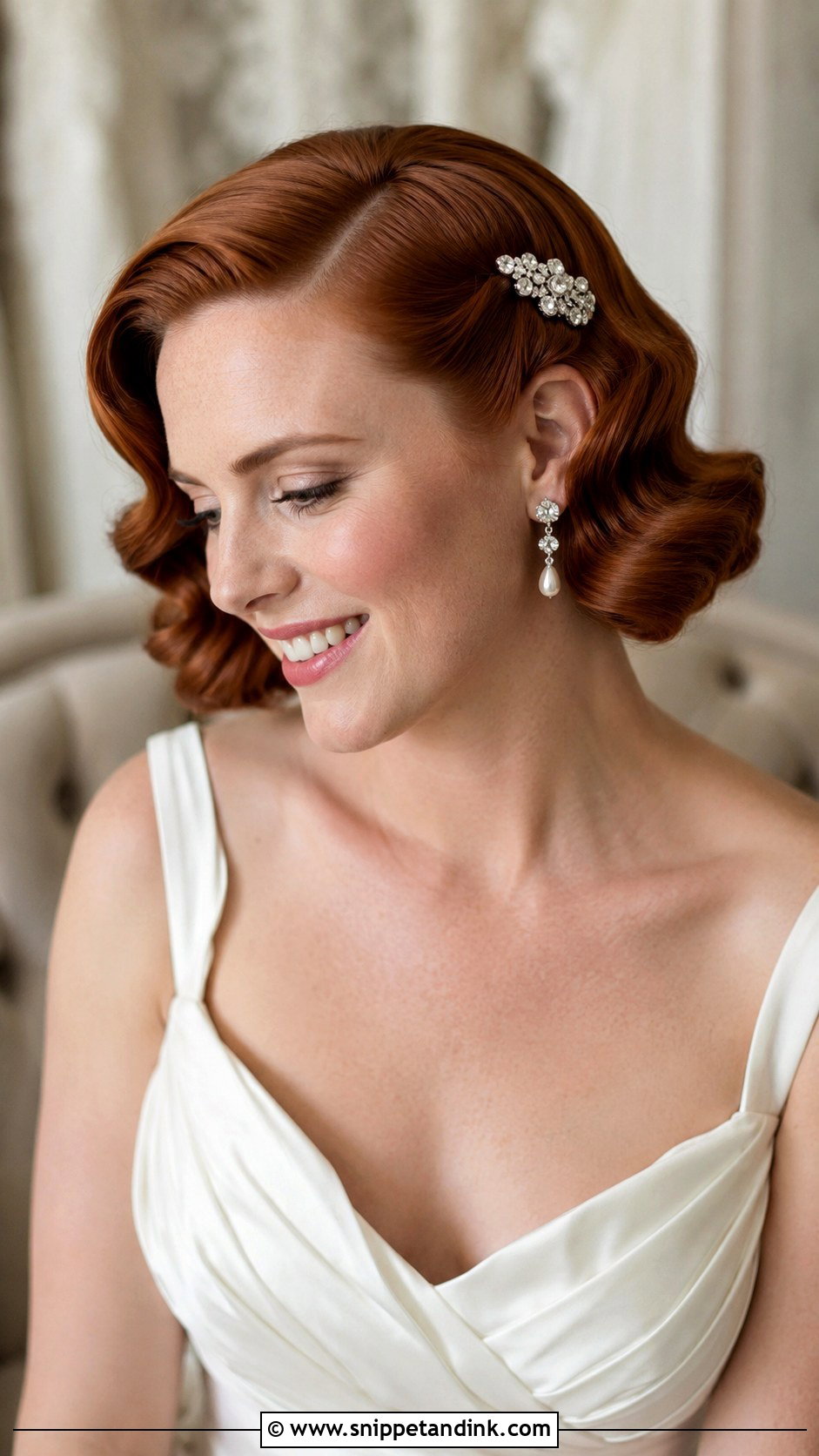 Short Vintage Wave Wedding Hairstyle - Snippet and Ink - 15 Short Hairstyles for Women Wedding