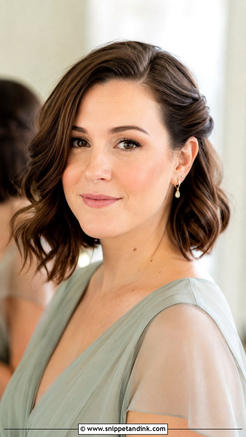 Short Wavy Bob Bridesmaid Hairstyle - Snippet and Ink - 25 Bridesmaid Hairstyles for Short Hair