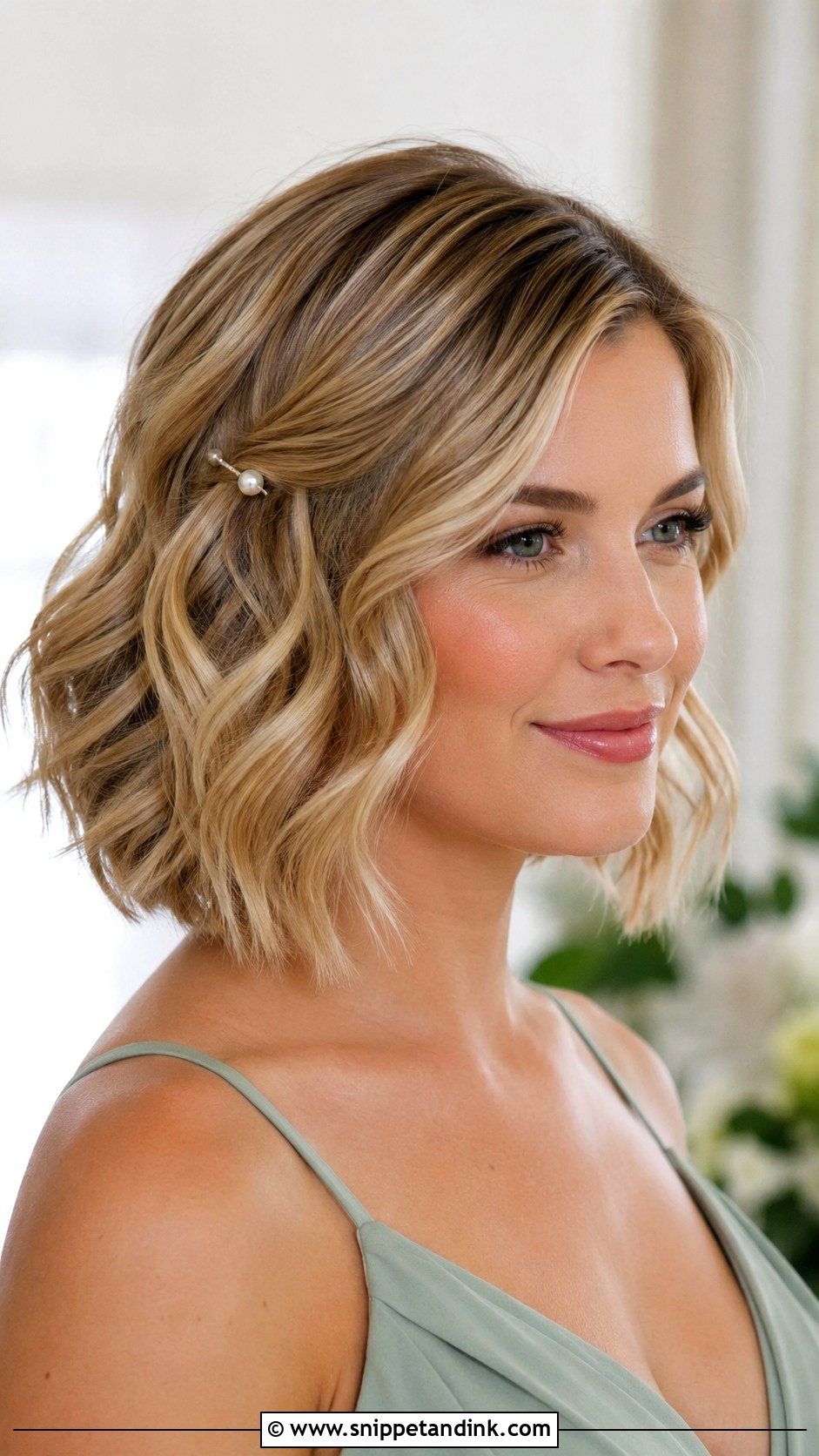Short Wavy Bob For Bridesmaid - Snippet and Ink - 20 Short Hair Styles for Wedding Bridesmaid