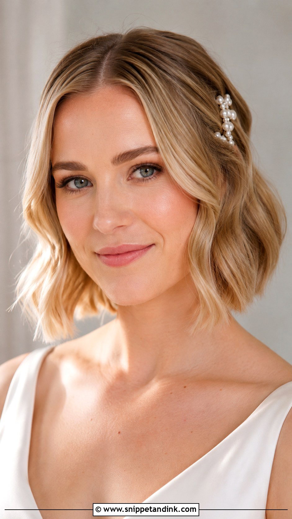 Short Wavy Bob Wedding Hair - Snippet and Ink - 15 Short Wavy Hairstyles for Wedding