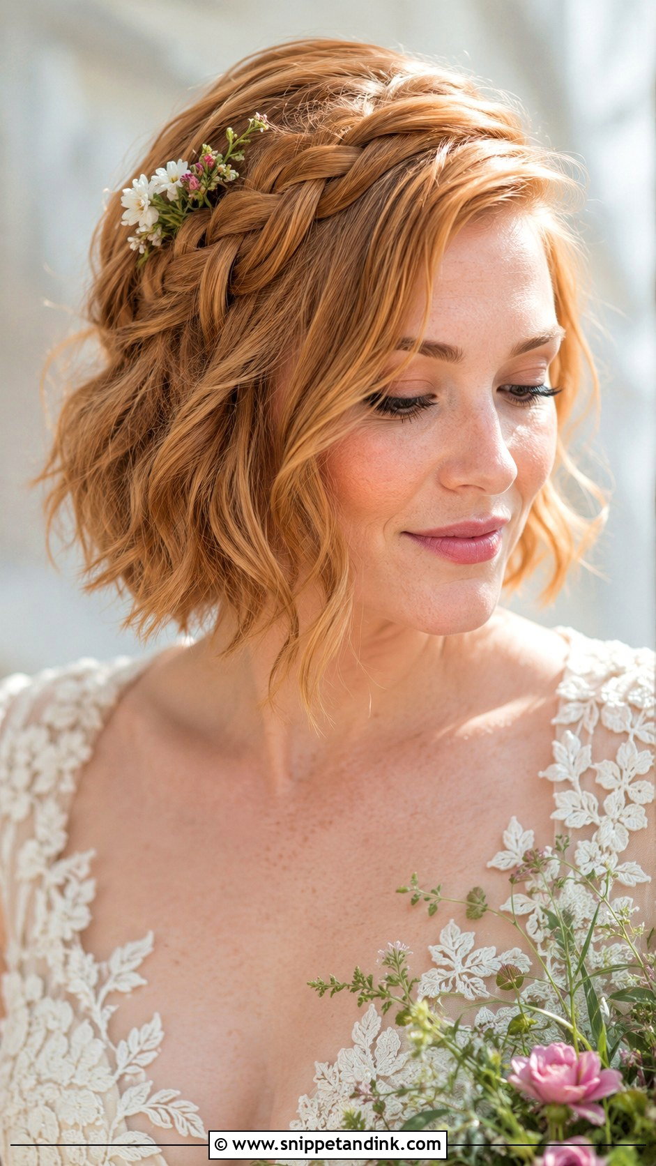 Short Wavy Bob Wedding Hairstyle - Snippet and Ink - 15 Short Hairstyles for Women Wedding