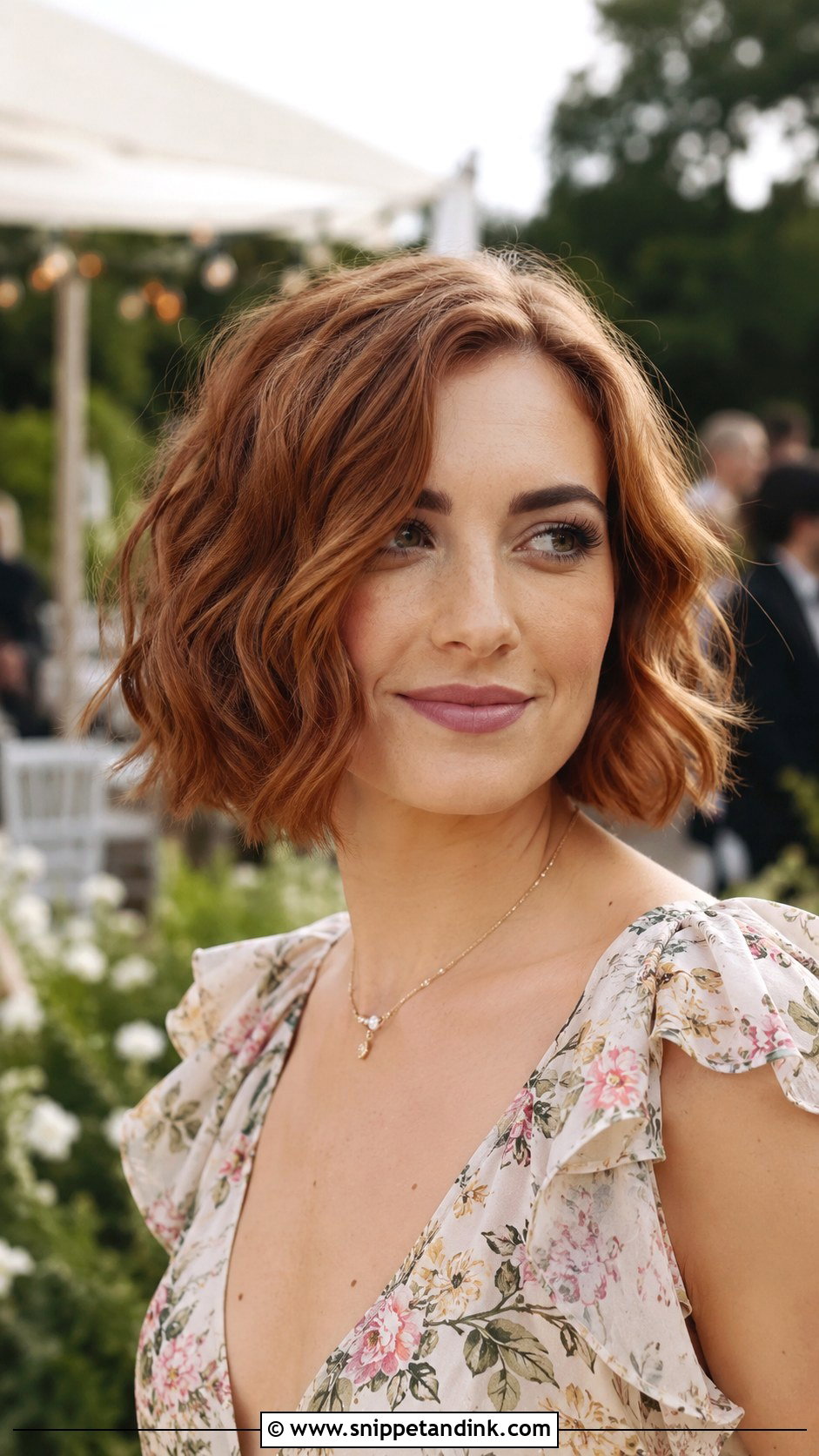 Short Wavy Bob for Wedding Guest - Snippet and Ink - 25 Short Hairstyle Wedding Guest Ideas