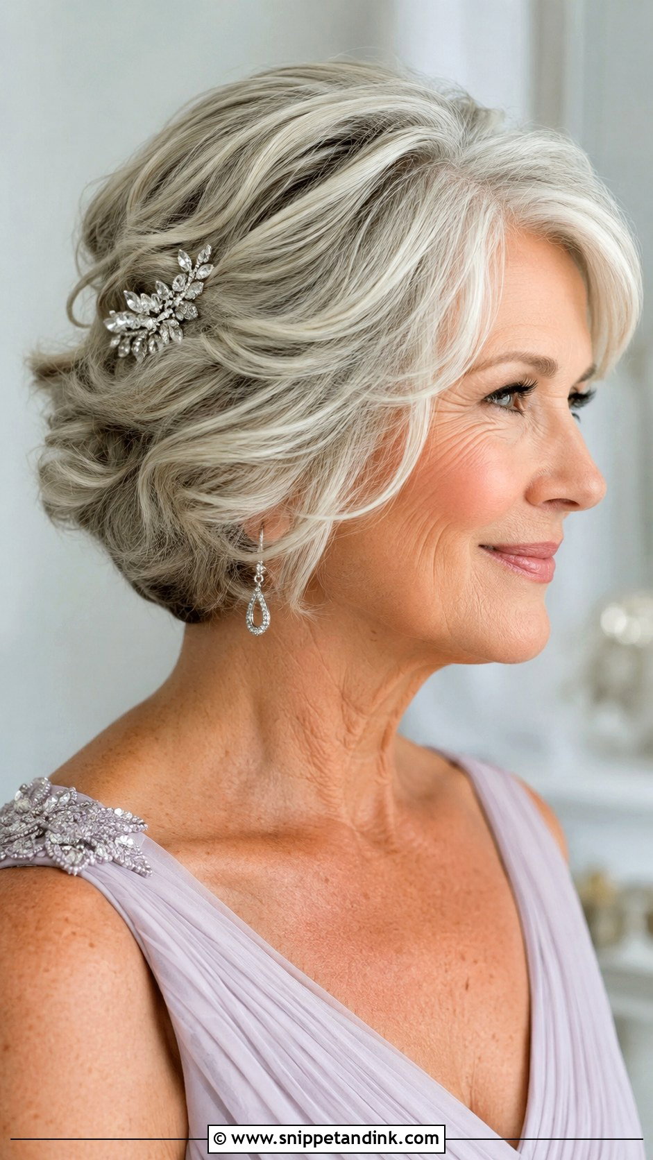 Short Wavy Hair For Mother Of The Bride - Snippet and Ink - 15 Short Wavy Hair Wedding Ideas