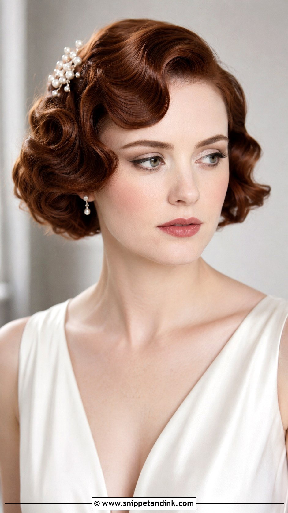 Short Wavy Vintage Wedding Hair - Snippet and Ink - 15 Short Wavy Hairstyles for Wedding