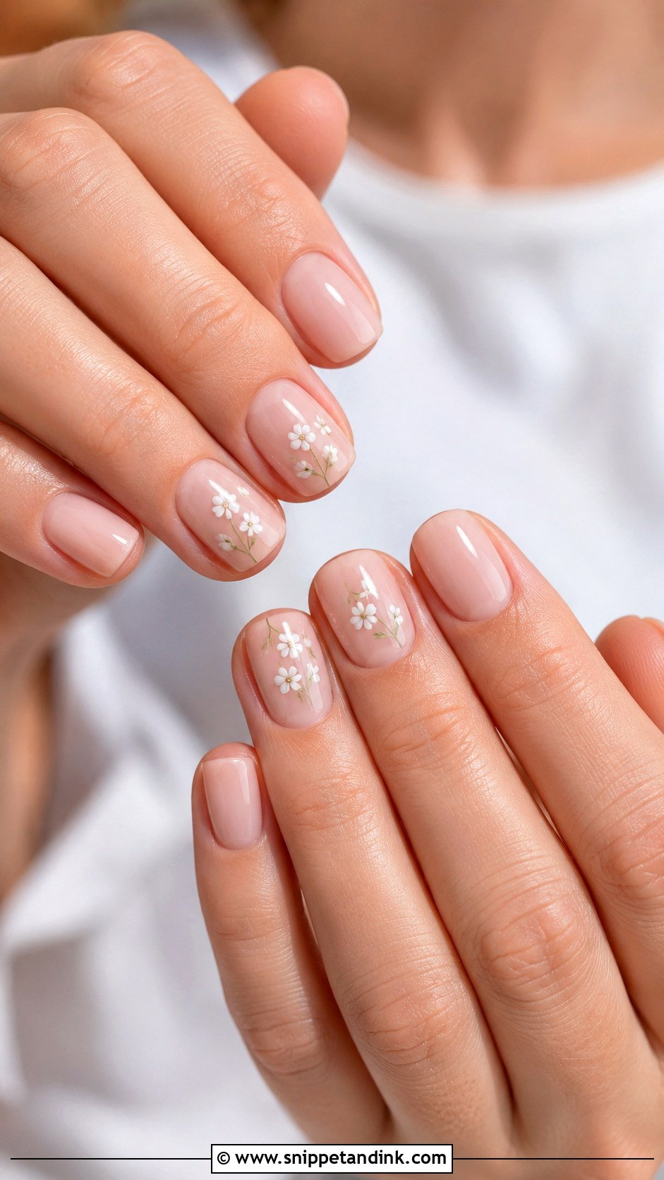 Short Wedding Floral Nails - Snippet and Ink - 20 Short Wedding Nails Brides