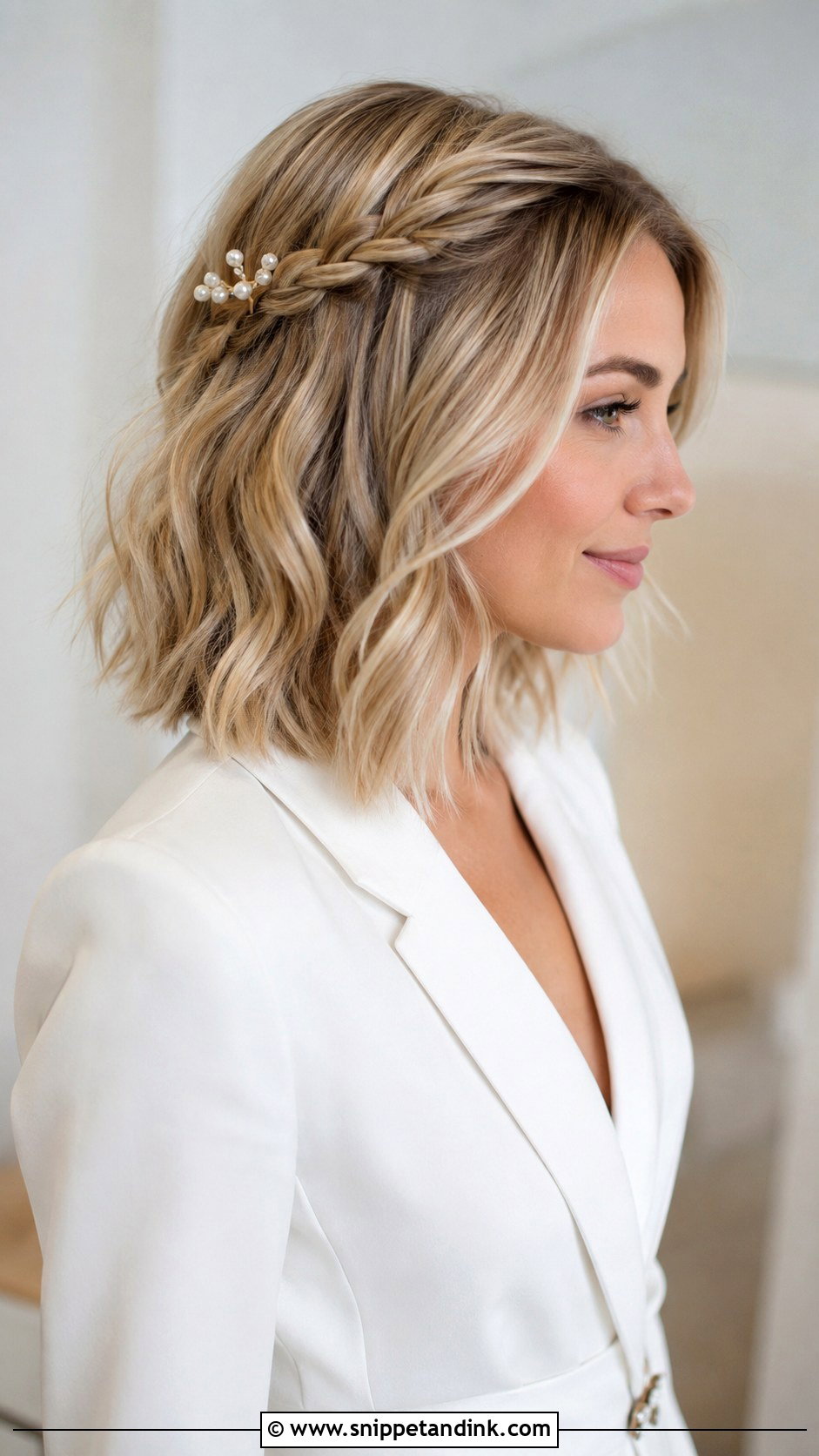 Short Wedding Hair Down Braid - Snippet and Ink - 15 Wedding Hair Down Braid Ideas