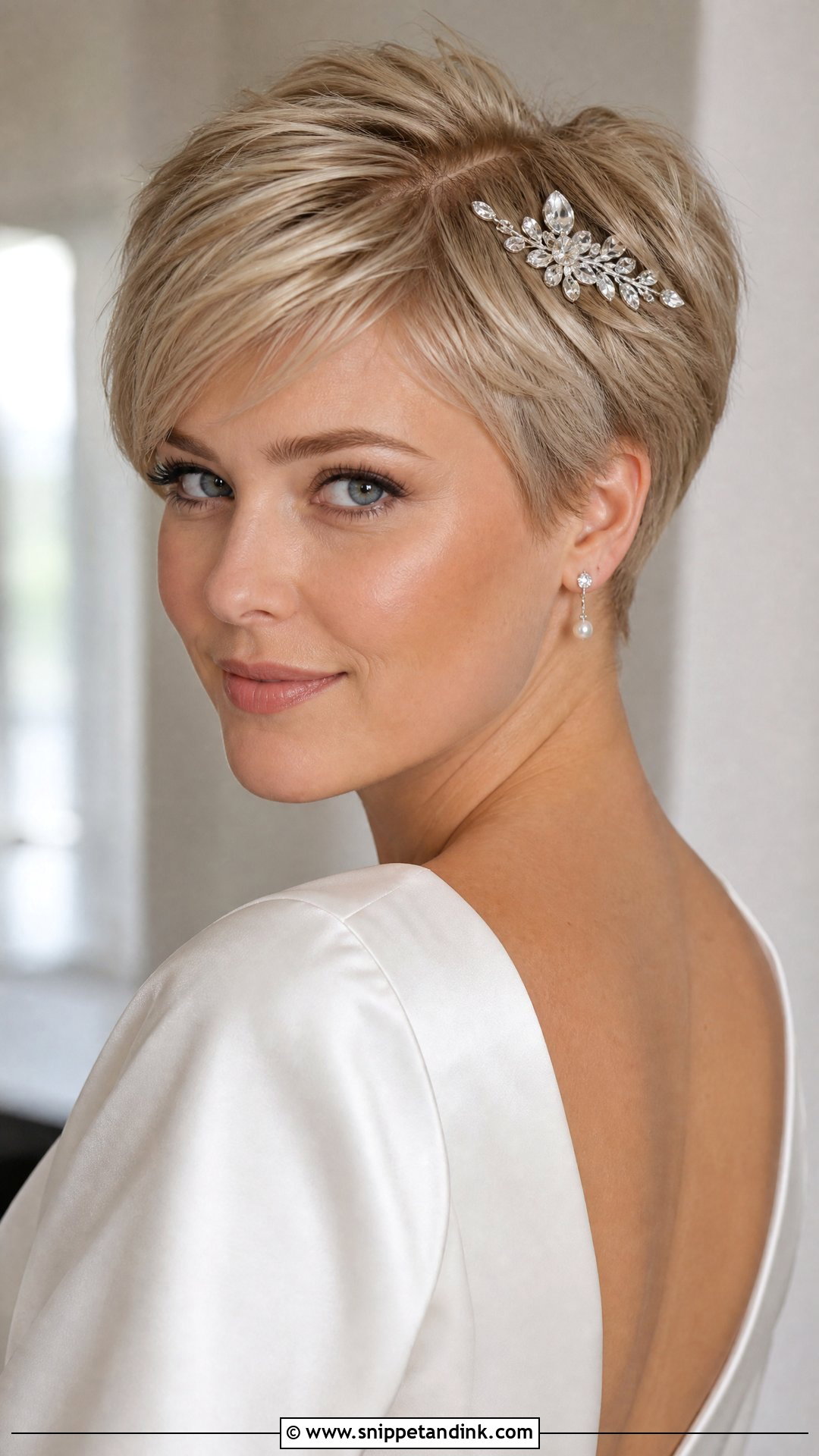 Short Wedding Hair Down With A Pixie Cut - Snippet and Ink - 20 Short Wedding Hair Down Ideas